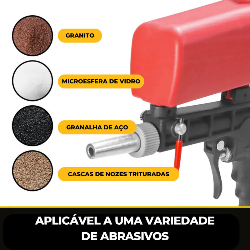 Pistola de Jateamento Portátil JetPro + FRETE GRÁTIS