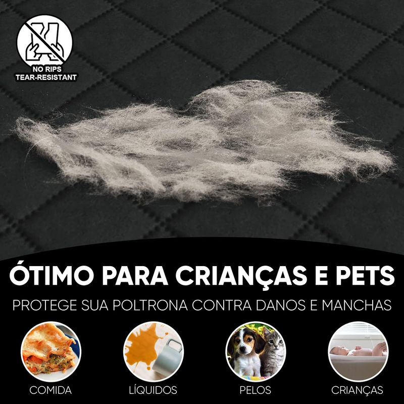 Capa para Poltrona Resistente à Água - Repele os Pelos dos Pets