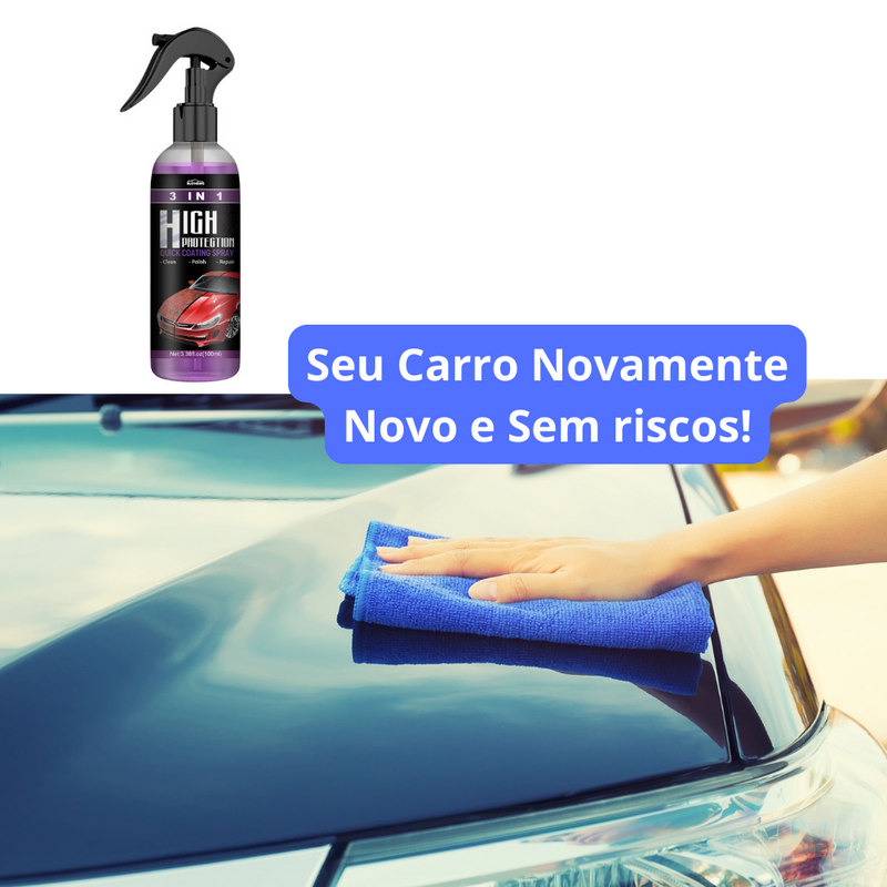 Liquido Cristalizador 3 em 1 - Revestimento de Carro + Brilho e Livre de Riscos e Arranhões