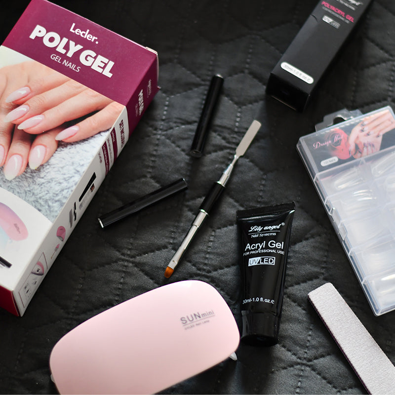 Kit PolyGel para Unhas Completo com Cabine para Secagem Inclusa