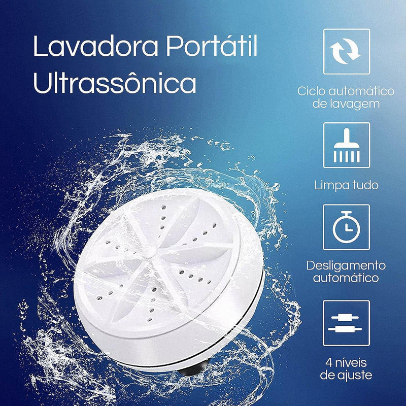 Máquina de Lavar Ultrassônica Portátil para Baldes e Pias USB G