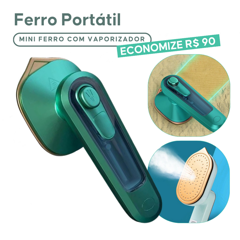 Ferro Portátil | Mini Ferro com Vaporizador