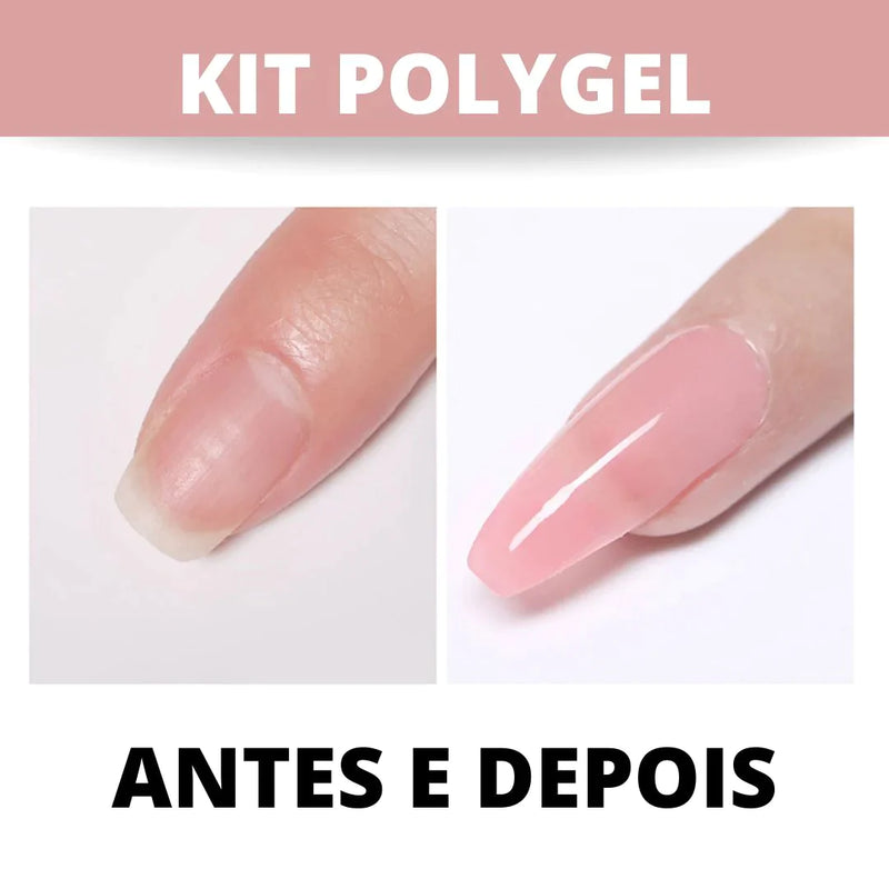 Kit PolyGel para Unhas Completo com Cabine para Secagem Inclusa