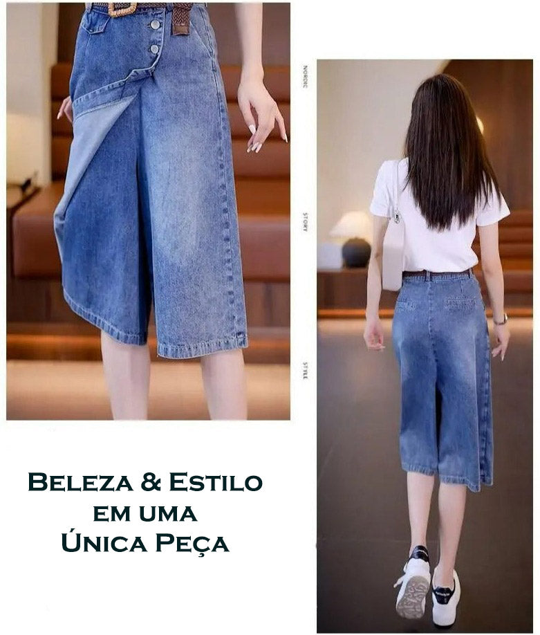 Shorts Saia Chérie - Dupla Camada Jeans