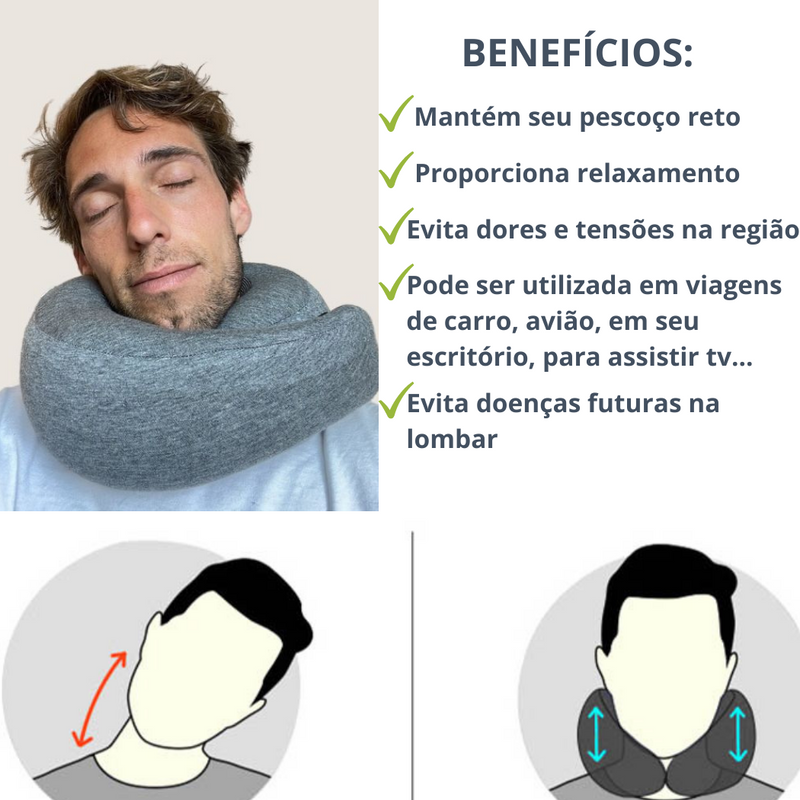 Almofada para Pescoço Neck + Brinde