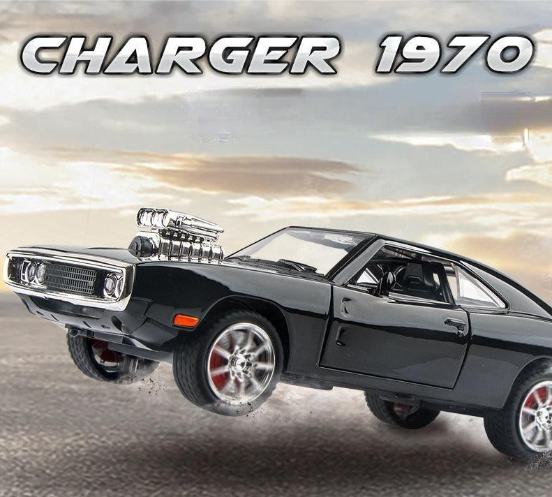 Carro Decorativo em Escala 1:32 - Dodge Charger R/T 1970 em Metal