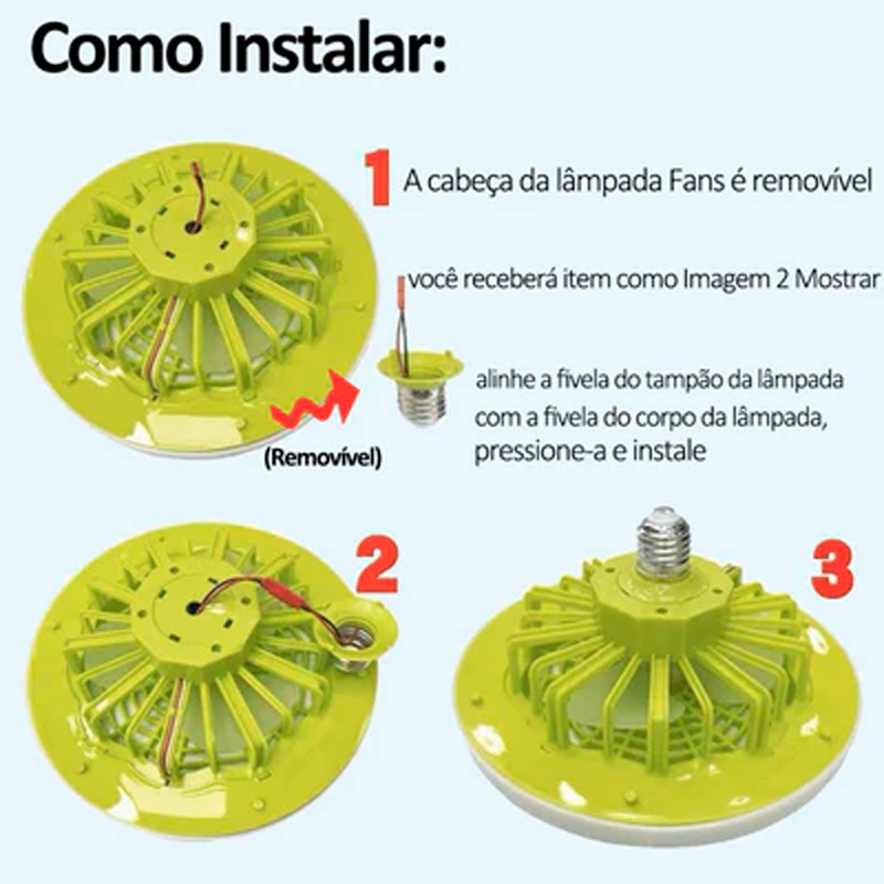 Luminária Led Com Ventilador 2 em 1 | Controle Remoto Incluso