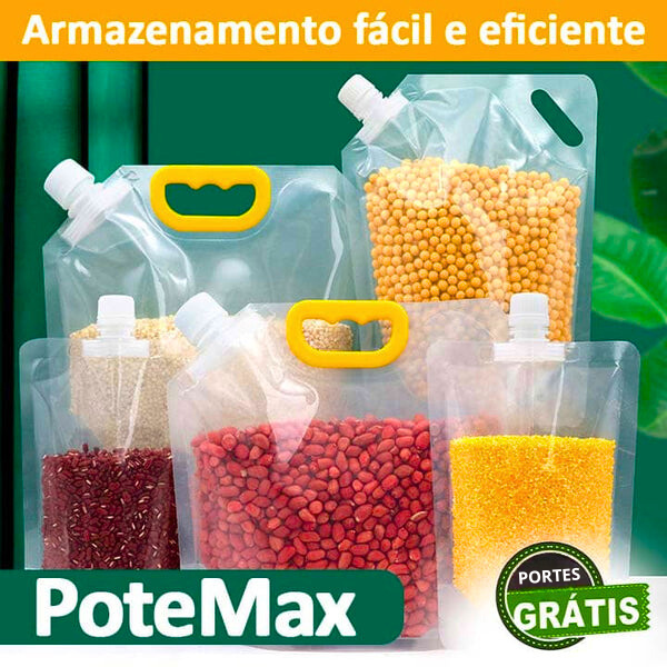 Kit com 10 | PoteMax - transforme a maneira como você armazena seus alimentos | Promoção de Lançamento