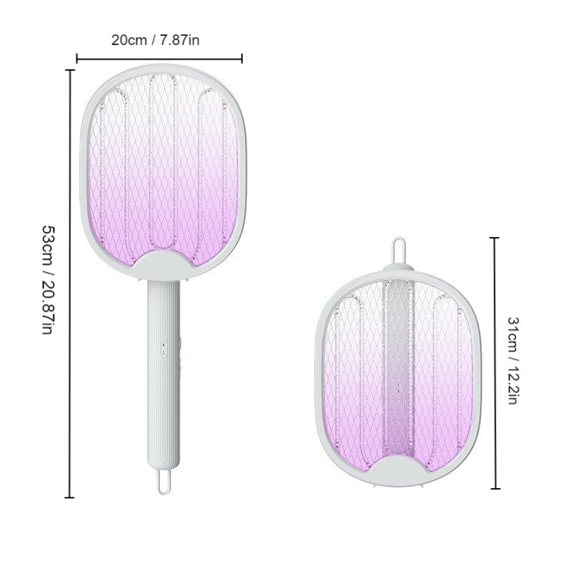 Raquete Mata Mosquito com Ions de Atração