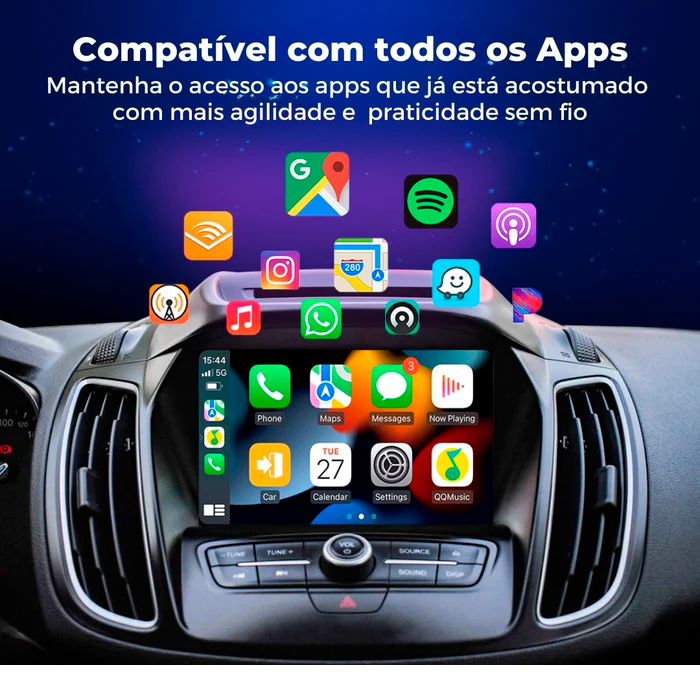 Adaptador Bluetooth para Android Auto/Apple CarPlay - [OFERTA RELÂMPAGO]