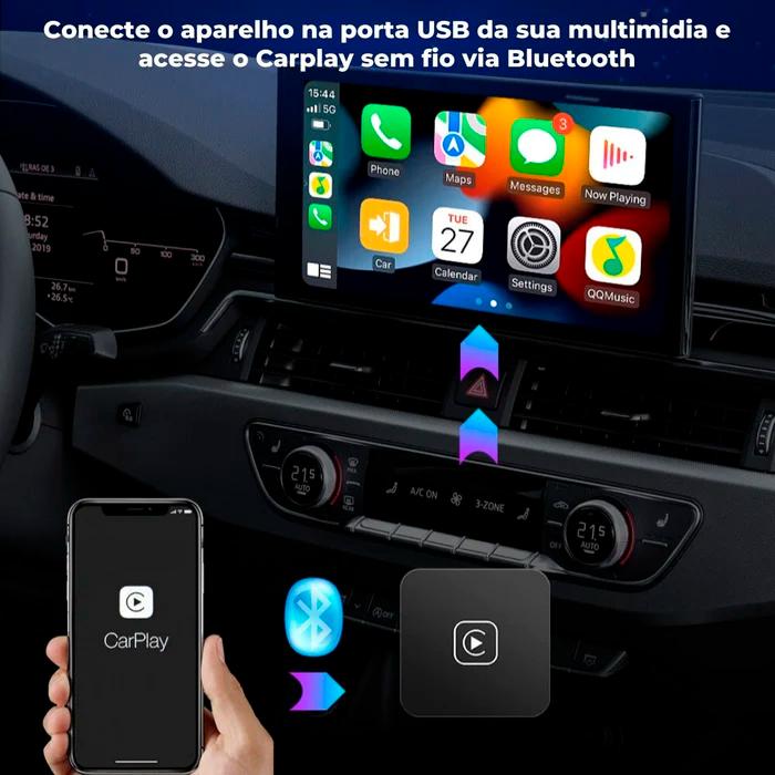 Adaptador Bluetooth para Android Auto/Apple CarPlay - [OFERTA RELÂMPAGO]